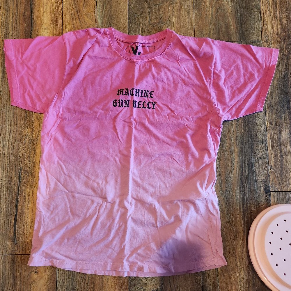 Machine Gun Kelly Tickets To My Downfall Pink Ombre Short Sleeve Tee